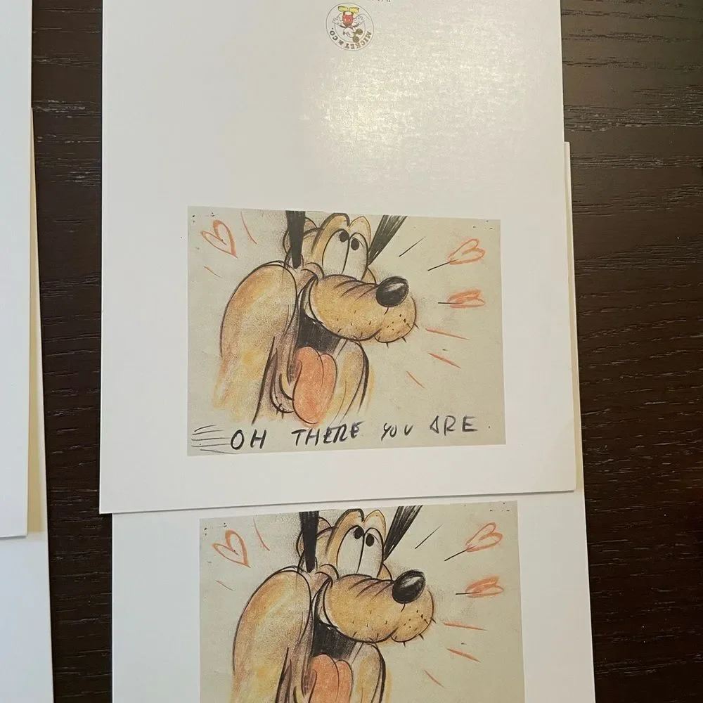 The Art Group Mickey & Co Vintage Foldable Disney Mickey Pluto Minnie Cards